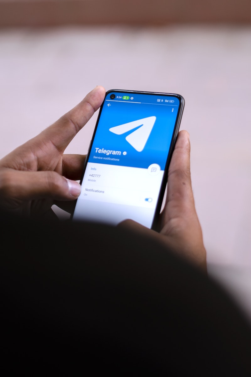Using Telegram App in Mobile Phone