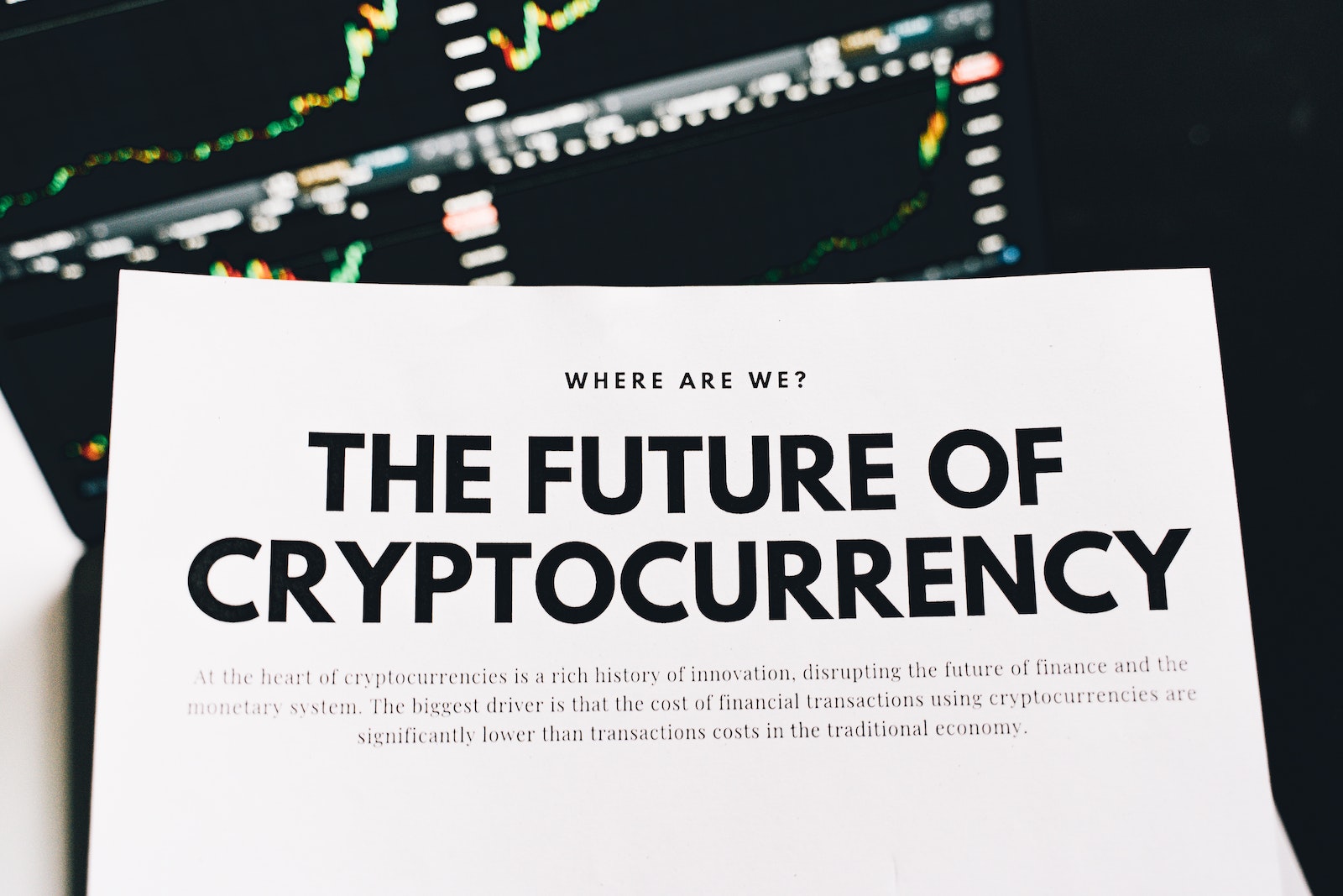 A Cryptocurrency Advertisement on White Paper